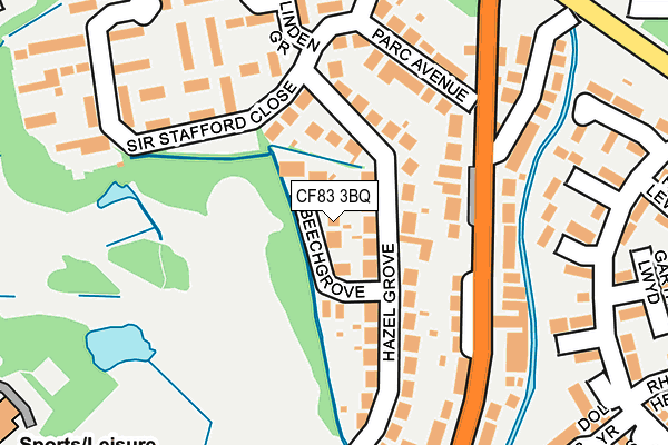 CF83 3BQ map - OS OpenMap – Local (Ordnance Survey)