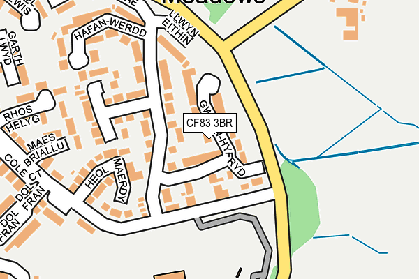 CF83 3BR map - OS OpenMap – Local (Ordnance Survey)