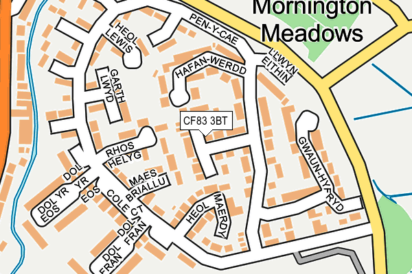 CF83 3BT map - OS OpenMap – Local (Ordnance Survey)