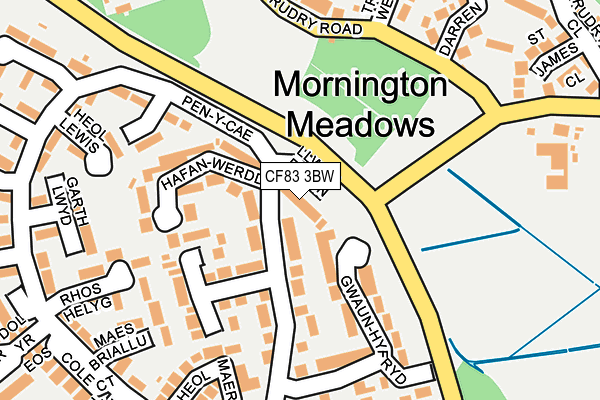 CF83 3BW map - OS OpenMap – Local (Ordnance Survey)