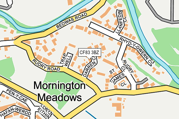 CF83 3BZ map - OS OpenMap – Local (Ordnance Survey)