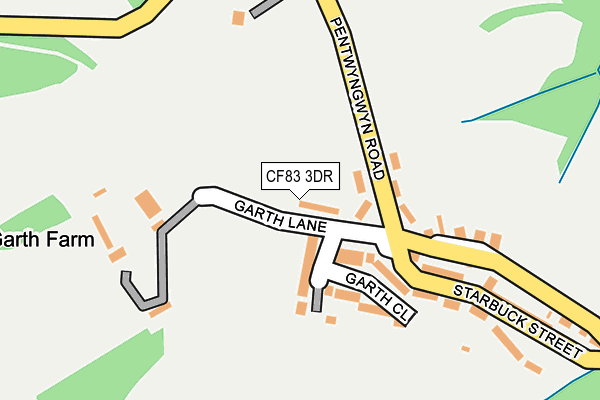 CF83 3DR map - OS OpenMap – Local (Ordnance Survey)