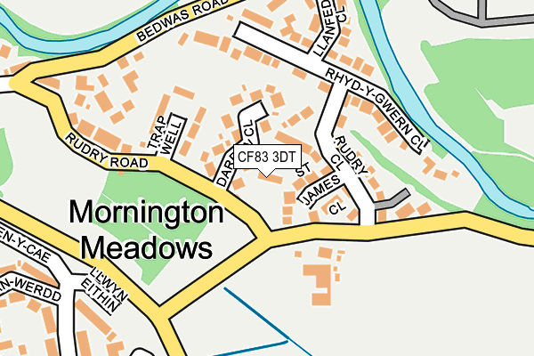 CF83 3DT map - OS OpenMap – Local (Ordnance Survey)