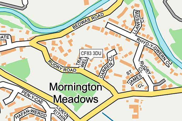 CF83 3DU map - OS OpenMap – Local (Ordnance Survey)