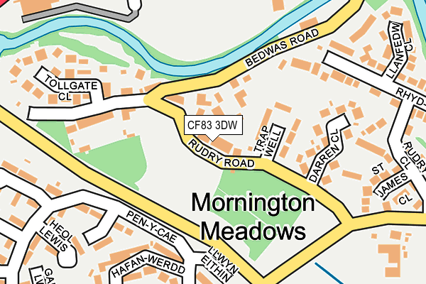 CF83 3DW map - OS OpenMap – Local (Ordnance Survey)