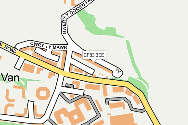 CF83 3EE map - OS OpenMap – Local (Ordnance Survey)