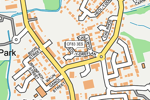 CF83 3ES map - OS OpenMap – Local (Ordnance Survey)