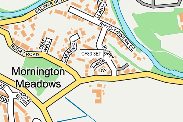 CF83 3ET map - OS OpenMap – Local (Ordnance Survey)