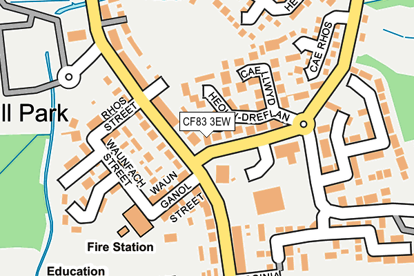 CF83 3EW map - OS OpenMap – Local (Ordnance Survey)