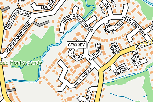 CF83 3EY map - OS OpenMap – Local (Ordnance Survey)