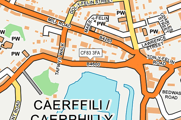 CF83 3FA map - OS OpenMap – Local (Ordnance Survey)