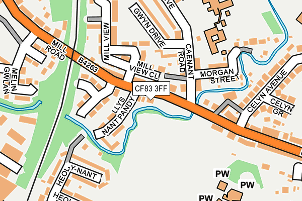 CF83 3FF map - OS OpenMap – Local (Ordnance Survey)