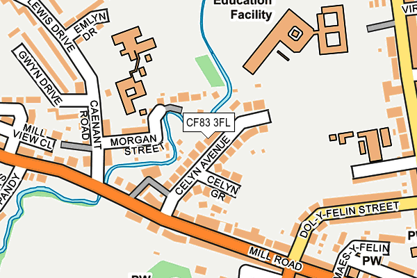 CF83 3FL map - OS OpenMap – Local (Ordnance Survey)