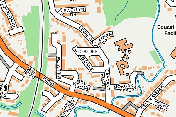 CF83 3FR map - OS OpenMap – Local (Ordnance Survey)