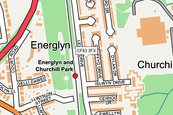 CF83 3FX map - OS OpenMap – Local (Ordnance Survey)