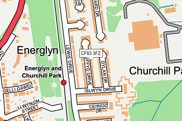 CF83 3FZ map - OS OpenMap – Local (Ordnance Survey)