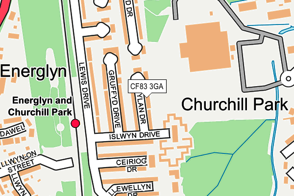 CF83 3GA map - OS OpenMap – Local (Ordnance Survey)