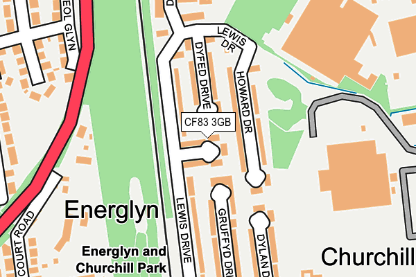 CF83 3GB map - OS OpenMap – Local (Ordnance Survey)