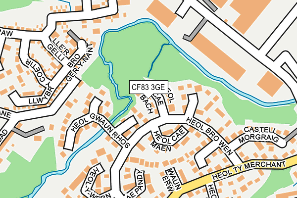 CF83 3GE map - OS OpenMap – Local (Ordnance Survey)