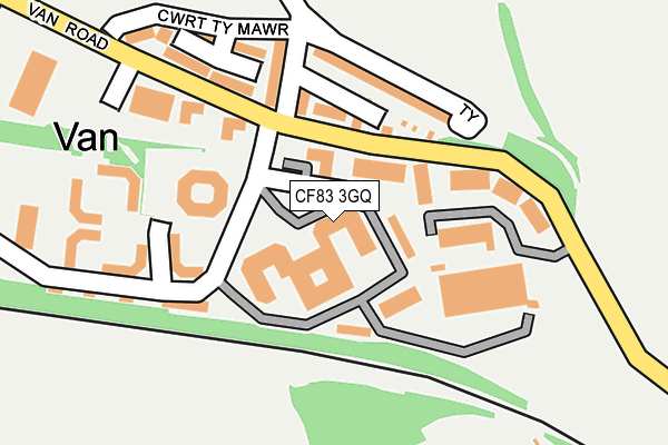 CF83 3GQ map - OS OpenMap – Local (Ordnance Survey)