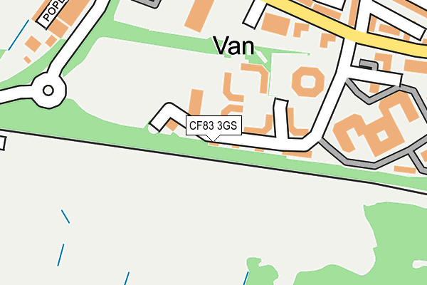 CF83 3GS map - OS OpenMap – Local (Ordnance Survey)