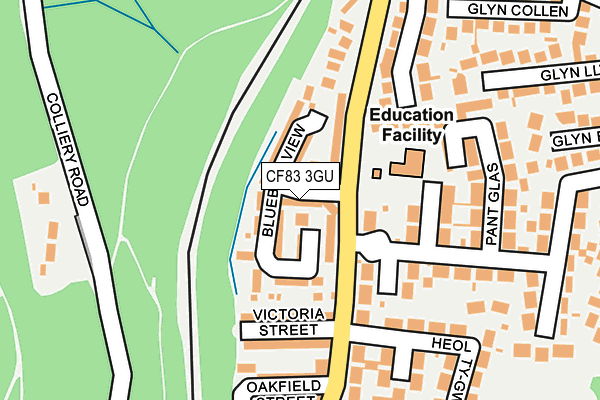 CF83 3GU map - OS OpenMap – Local (Ordnance Survey)