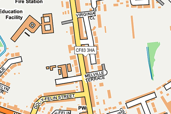 CF83 3HA map - OS OpenMap – Local (Ordnance Survey)