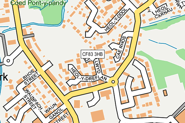 CF83 3HB map - OS OpenMap – Local (Ordnance Survey)