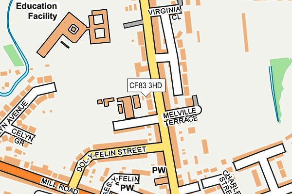 CF83 3HD map - OS OpenMap – Local (Ordnance Survey)