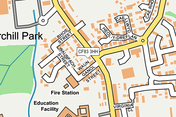 CF83 3HH map - OS OpenMap – Local (Ordnance Survey)