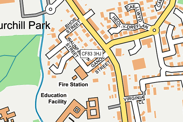 CF83 3HJ map - OS OpenMap – Local (Ordnance Survey)