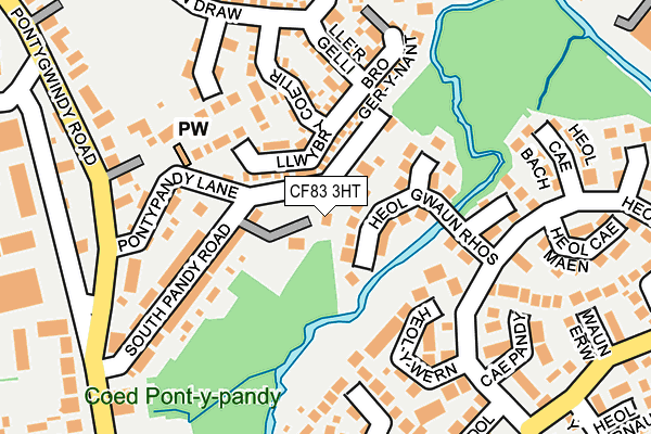 CF83 3HT map - OS OpenMap – Local (Ordnance Survey)