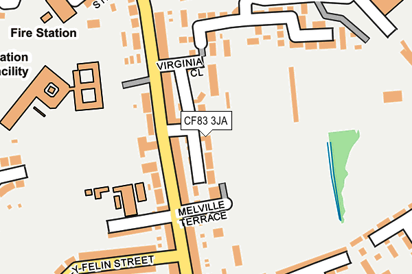 CF83 3JA map - OS OpenMap – Local (Ordnance Survey)