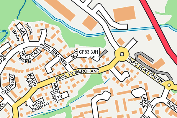 CF83 3JH map - OS OpenMap – Local (Ordnance Survey)