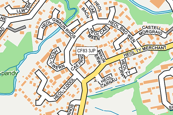 CF83 3JP map - OS OpenMap – Local (Ordnance Survey)