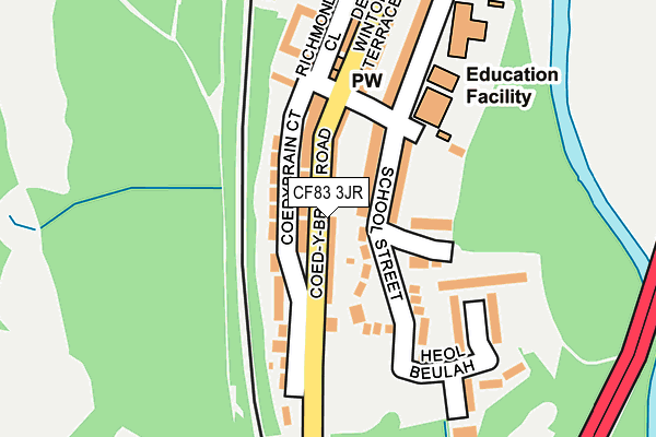 CF83 3JR map - OS OpenMap – Local (Ordnance Survey)