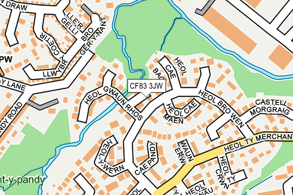 CF83 3JW map - OS OpenMap – Local (Ordnance Survey)