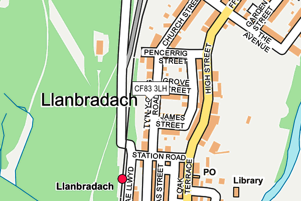 CF83 3LH map - OS OpenMap – Local (Ordnance Survey)