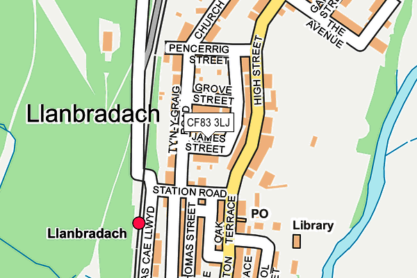 CF83 3LJ map - OS OpenMap – Local (Ordnance Survey)