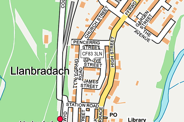 CF83 3LN map - OS OpenMap – Local (Ordnance Survey)