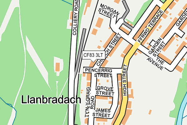 CF83 3LT map - OS OpenMap – Local (Ordnance Survey)