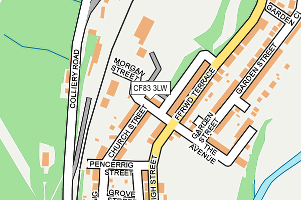 CF83 3LW map - OS OpenMap – Local (Ordnance Survey)