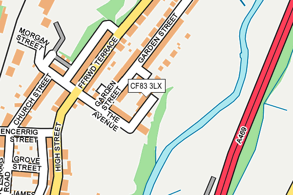 CF83 3LX map - OS OpenMap – Local (Ordnance Survey)