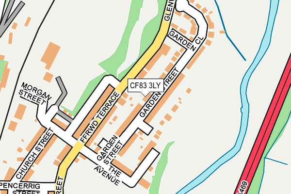 CF83 3LY map - OS OpenMap – Local (Ordnance Survey)