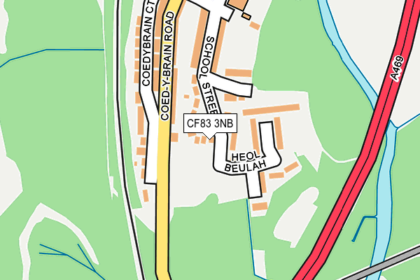 CF83 3NB map - OS OpenMap – Local (Ordnance Survey)