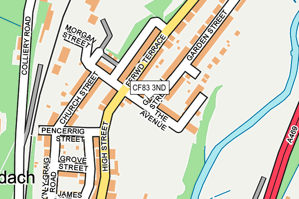 CF83 3ND map - OS OpenMap – Local (Ordnance Survey)