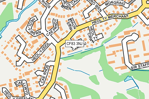 CF83 3NJ map - OS OpenMap – Local (Ordnance Survey)