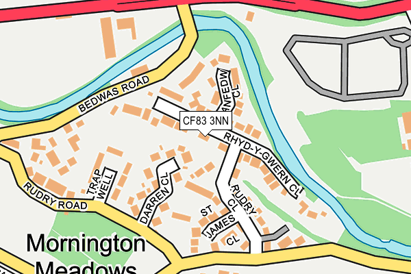 CF83 3NN map - OS OpenMap – Local (Ordnance Survey)