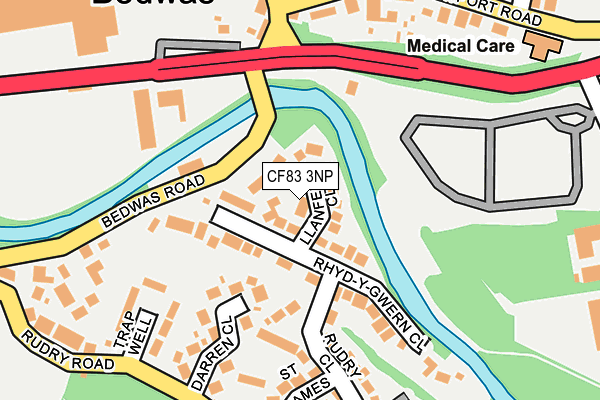 CF83 3NP map - OS OpenMap – Local (Ordnance Survey)