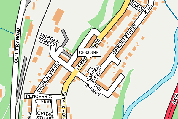 CF83 3NR map - OS OpenMap – Local (Ordnance Survey)